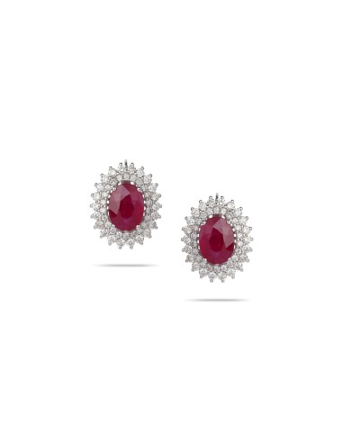 Ruby & Diamond Clip-on Earrings Découvrez la collection