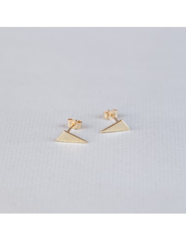 9ct Gold Triangle Studs Véritable concentré