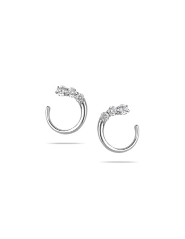 Diamond Hoop Earrings en linge