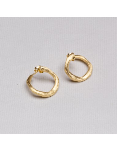 Organic Matte Gold Hoop Earrings outlet