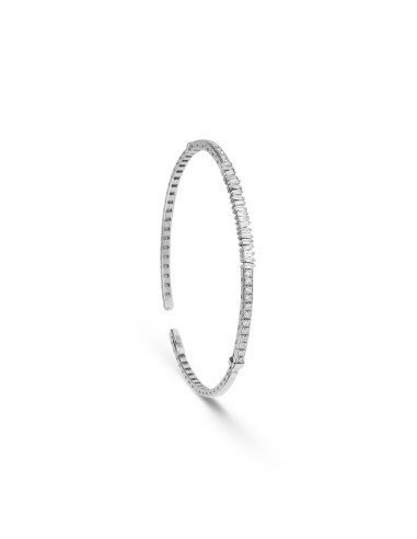 Baguettes & Round Cut Diamond Cuff Paris Déstockage Promo