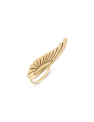 Yellow Gold Wing Ring Amélioration de cerveau avec