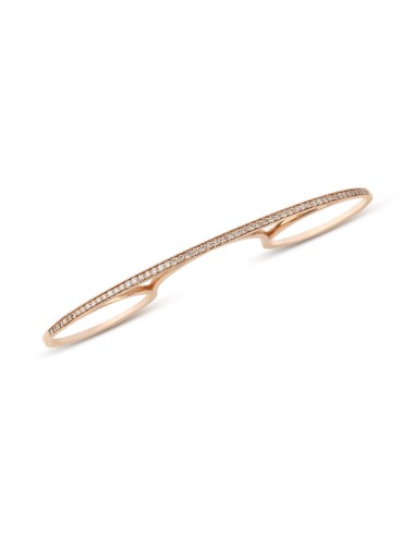 Knuckle Diamond & Rose Gold Ring les ctes