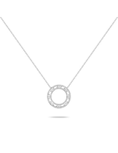 Circular Diamond Pendant Necklace 2 - 3 jours ouvrés.