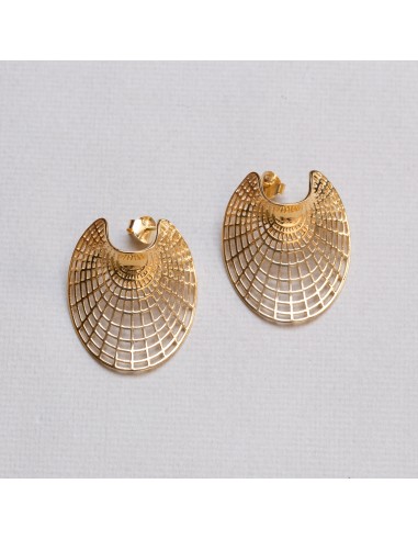 Fan Gold Earrings Paris Déstockage Promo