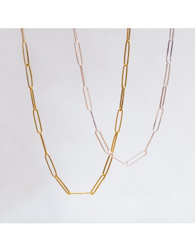 Gold and Silver Paperclip Chain Necklace 1 votre