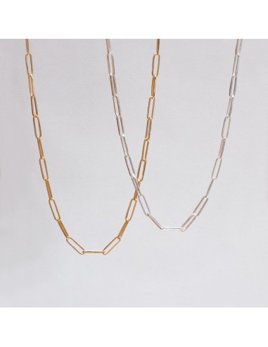 Gold and Silver Paperclip Chain Necklace 2 À commander