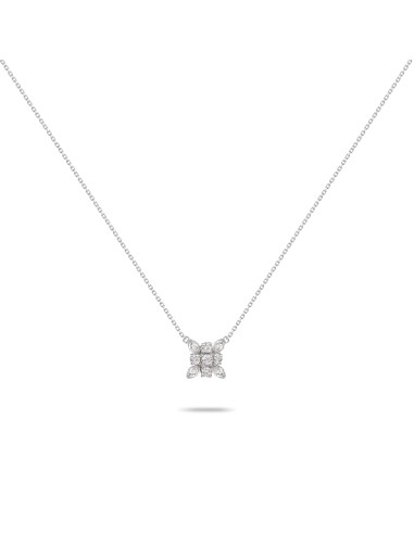 Illusion Flower Diamond Necklace solde