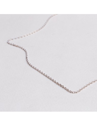 White Gold Plain Chain Necklace en ligne