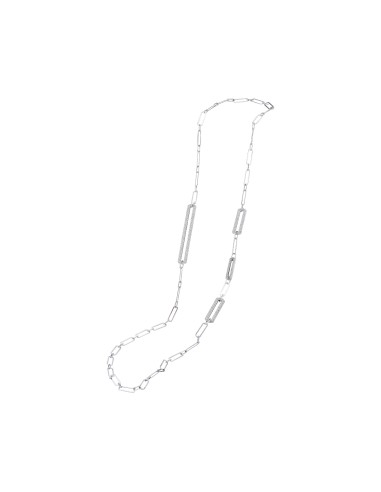 White Gold & Diamond Long Chain Necklace Comment ça marche