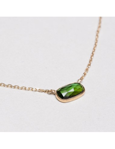 Gold Chain Necklace with Green Tourmaline votre