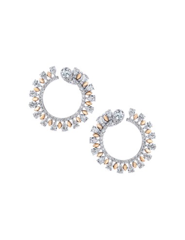 Two-Tone & Diamond Hoop Earring En savoir plus