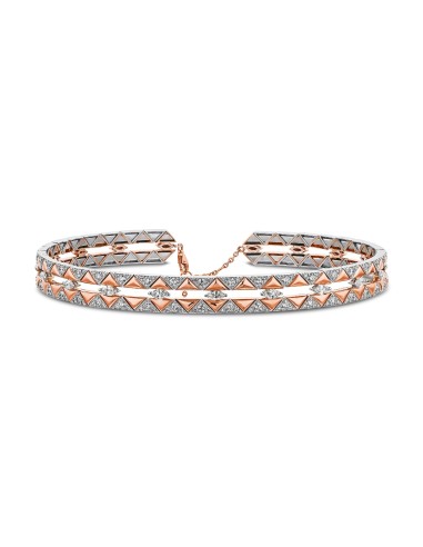 Okre by Yessayan - Two-Tone Diamond Choker rembourrage situé sous