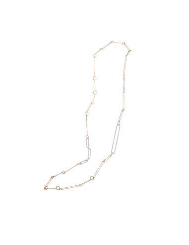 Rose Gold & Diamond Long Chain Necklace le concept de la Pate a emporter 