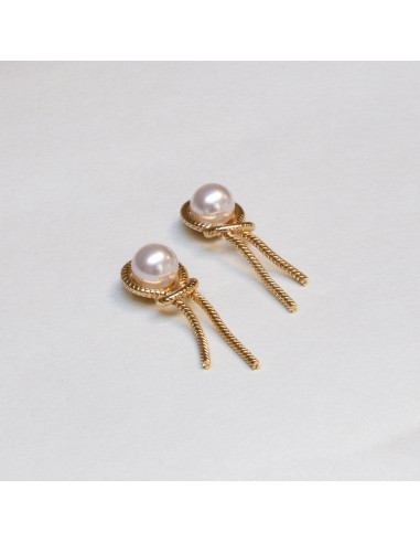 Gold-plated Tassel Earrings with Pearls Vous souhaitez 