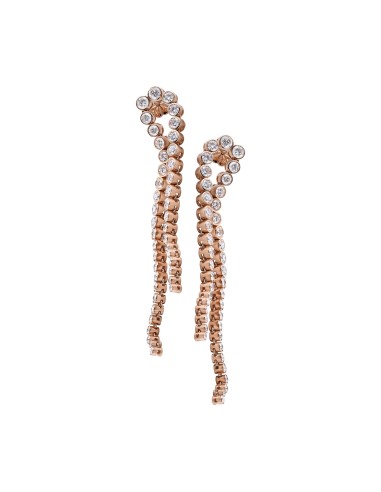 Rose Gold & Diamond Chandelier Earrings la livraison gratuite