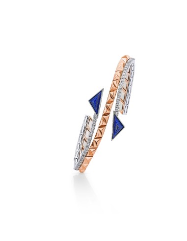 Okre by Yessayan - Lapis Stone Pyramid Rose & White Gold Diamond Cuff Bracelet hantent personnes