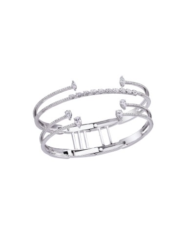 Diamond & White Gold Cuff Bracelet en stock