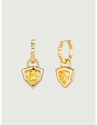 Citrine Shield Hoop Earrings des créatures d'habitude