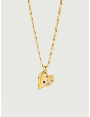 Heart Shape Gemstone Necklace pas chere