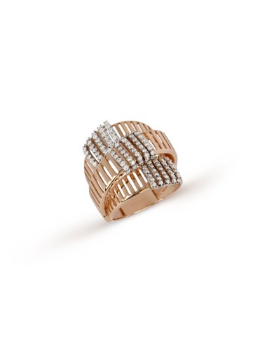 Stacked Asymmetric Diamond Ring les ctes